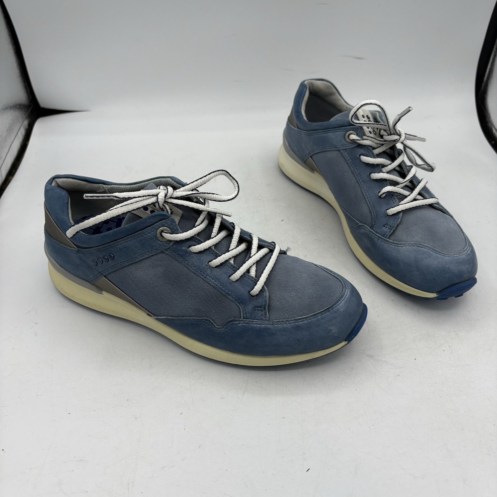Ecco Golf Shoes Womens Size 6.5 Street Retro HydroMax Blue Leather